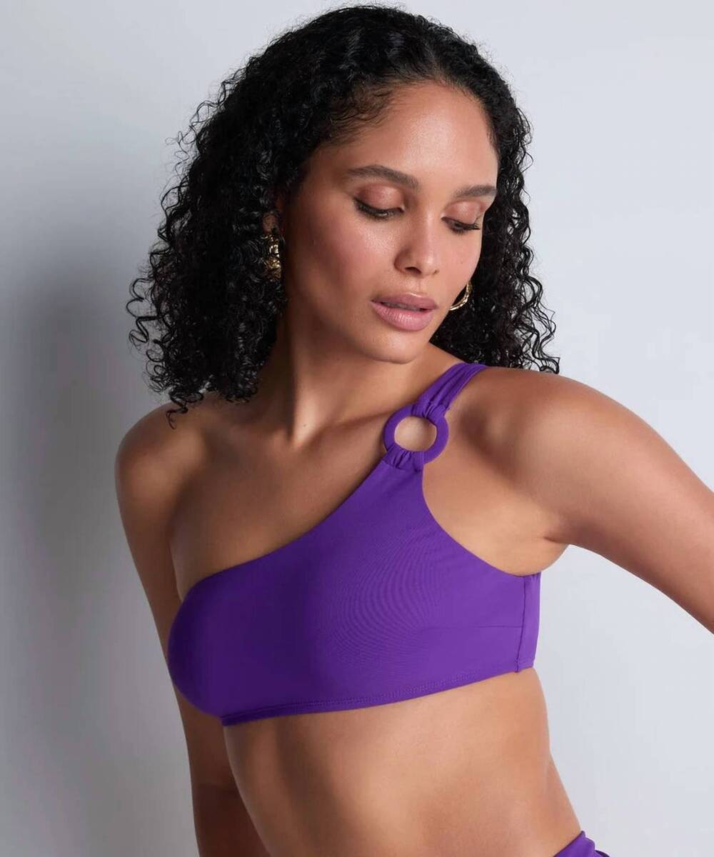 NEW AUBADE women's summer essence bikini top in amethsyt